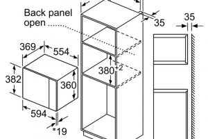kích thước lò vi sóng Bosch BEL554MS0B