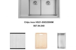 ảnh1 KT2 chậu rửa bát hafele HS21-SSD2S90M