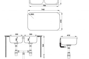 kích thước chậu rửa bát Hafele Claudius HS-SD7848