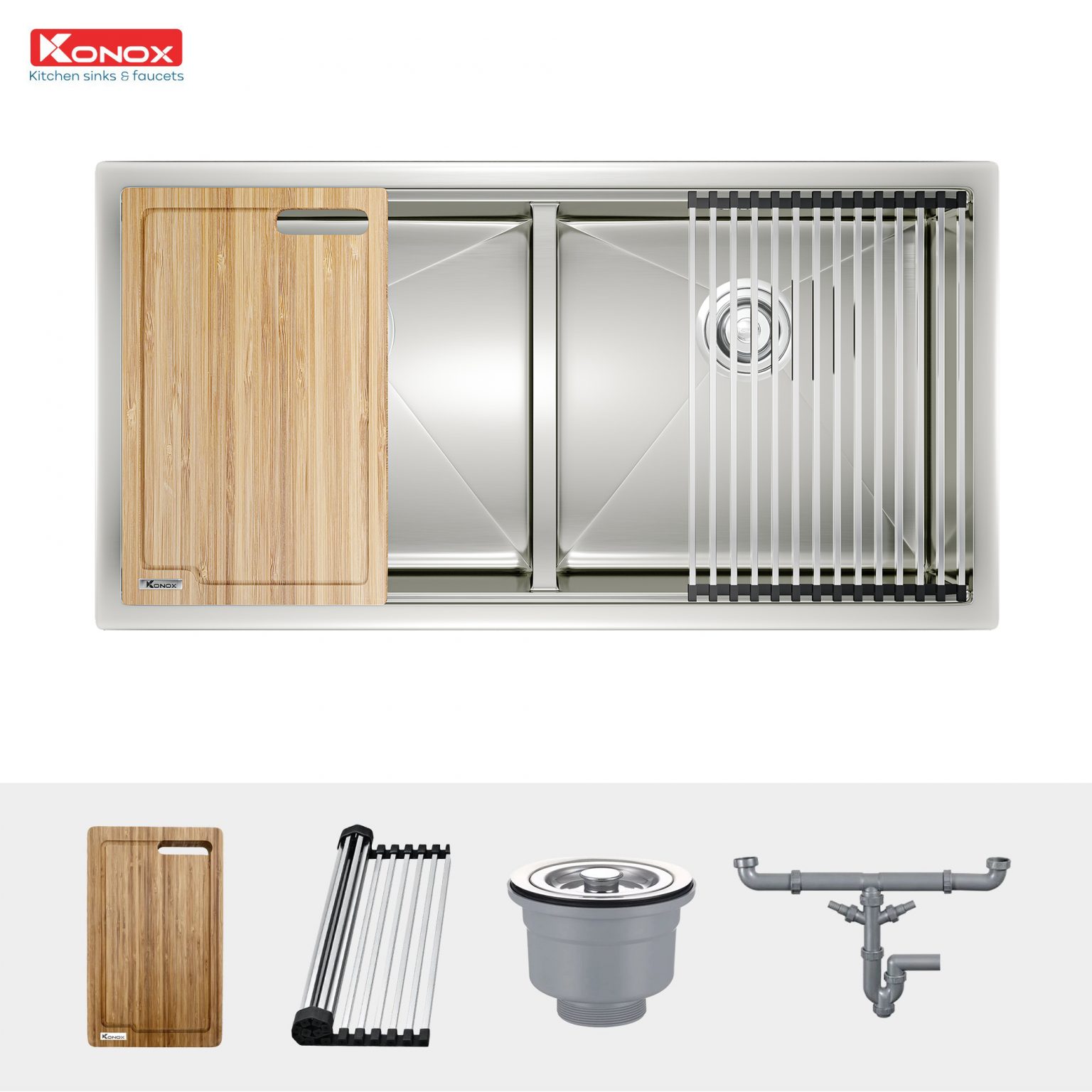 anh-1-chau-inox-konox-kn8745dub ảnh 1 chậu inox konox kn8745dub