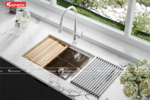 ảnh 3 chậu inox konox kn6046su