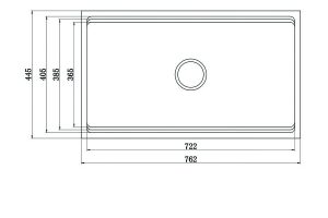 bản vẽ chậu inox konox kn7644su