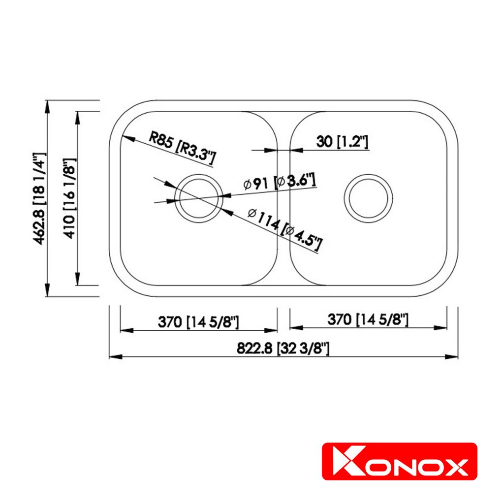 ban-ve-chau-inox-konox-kn8246dua bản vẽ chậu inox konox kn8246dua