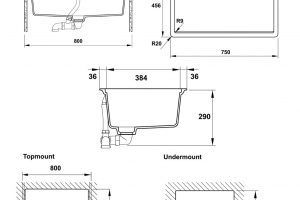 kích thước chậu đá đơn Hafele HS20-GEN1S80