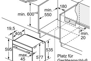 kích thước 2 lò nướng hấp Bosch HSG636BS1