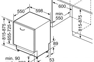 kích thước máy rửa bát Bosch SMS6ZCW00E