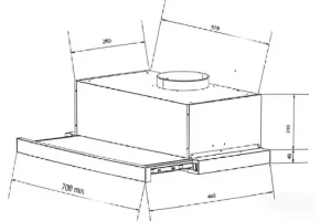 Máy hút mùi âm tủ Eurosun EH-70AF86B