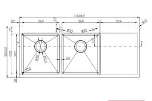 chậu rửa bát Workstation Sink Topmount Sink KN11650TD thông số kỹ thuật