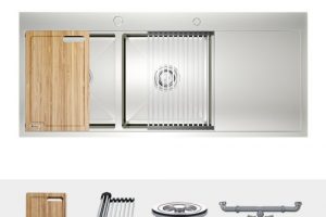 chậu rửa bát Workstation Sink Topmount Sink KN11650TD và phụ kiện