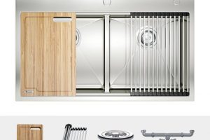 chậu rửa bát Workstation Sink Topmount Sink KN8850TD và phụ kiện