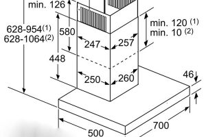 kích thước máy hút mùi Bosch DWB77CM50