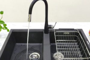 Vòi rửa bát dây rút Curva Black