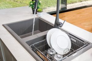 Vòi rửa bát dây rút Curva Grey