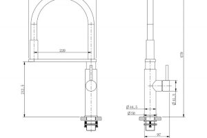 vòi rửa bát KN1618 thông số kỹ thuật