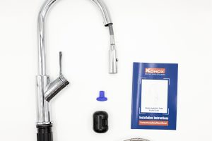 Vòi rửa bát dây rút Ponte Chrome