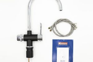 Vòi rửa bát ba đường nước Trim-Water Black và phụ kiện
